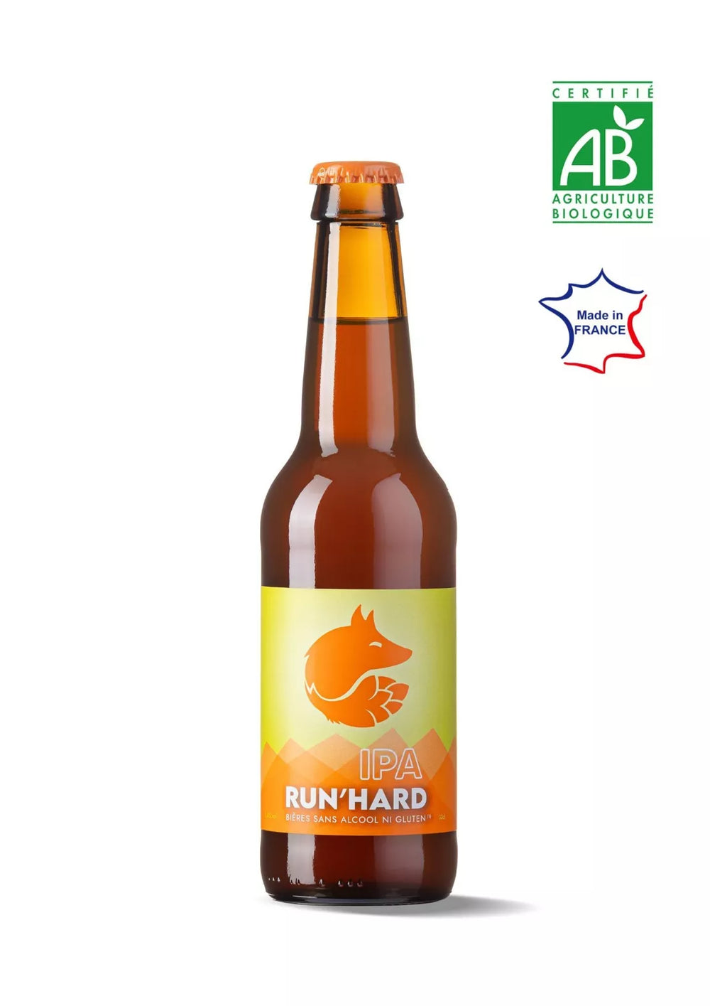 IPA beer without alcohol or gluten 33cl - RUN'HARD