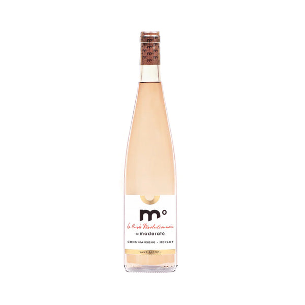 Merlot & Gros Manseng rosé wine without alcohol 0.5% - The Revolutionary Cuvée of Moderato
