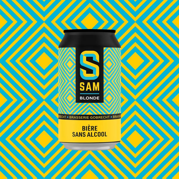 SAM blond beer without alcohol 0.5% - 33 cl can