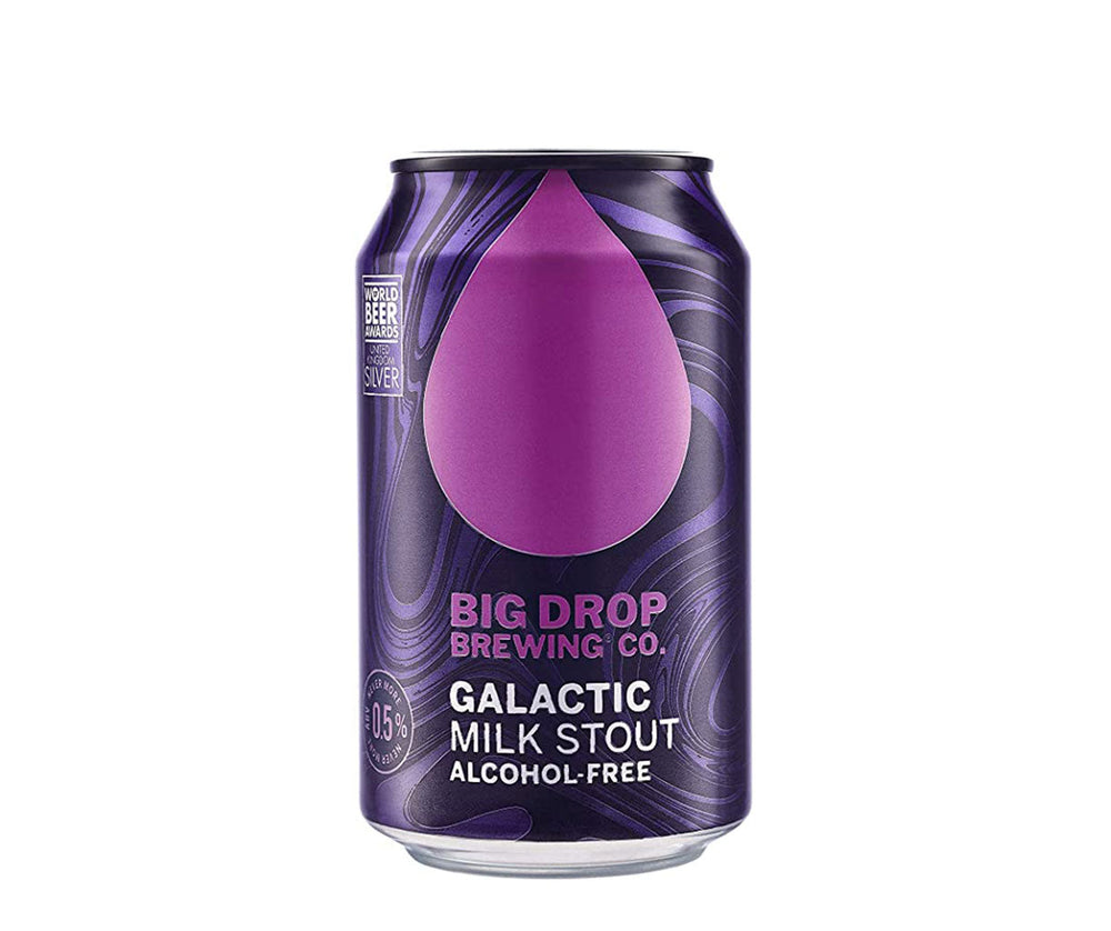 Bière Big Drop Galactic Milk Stout 0,5% sans alcool 🥂 Sanzalc, la cave sans alcool et sans complexe
