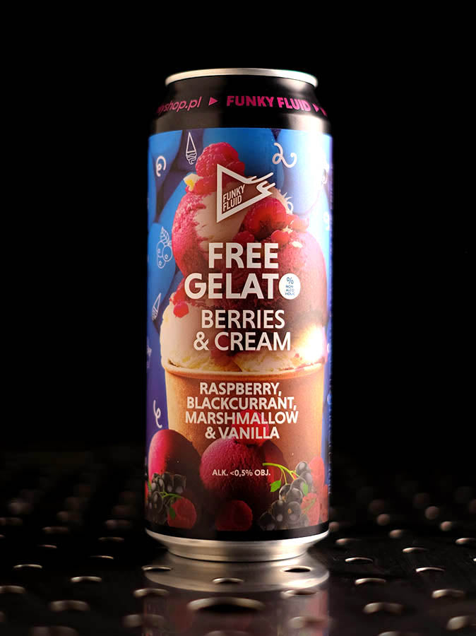 Funky Fluid Free Gelato Berries & Cream beer without alcohol 0.5%