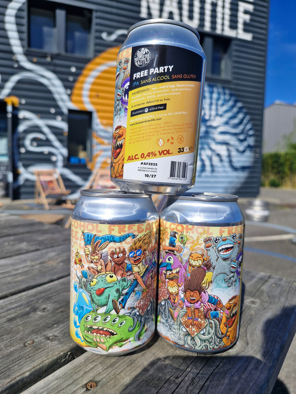 Nautile IPA beer without alcohol or gluten 0.4%