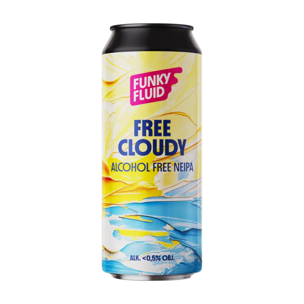 Funky Fluid Free Cloudy beer without alcohol 0.5%