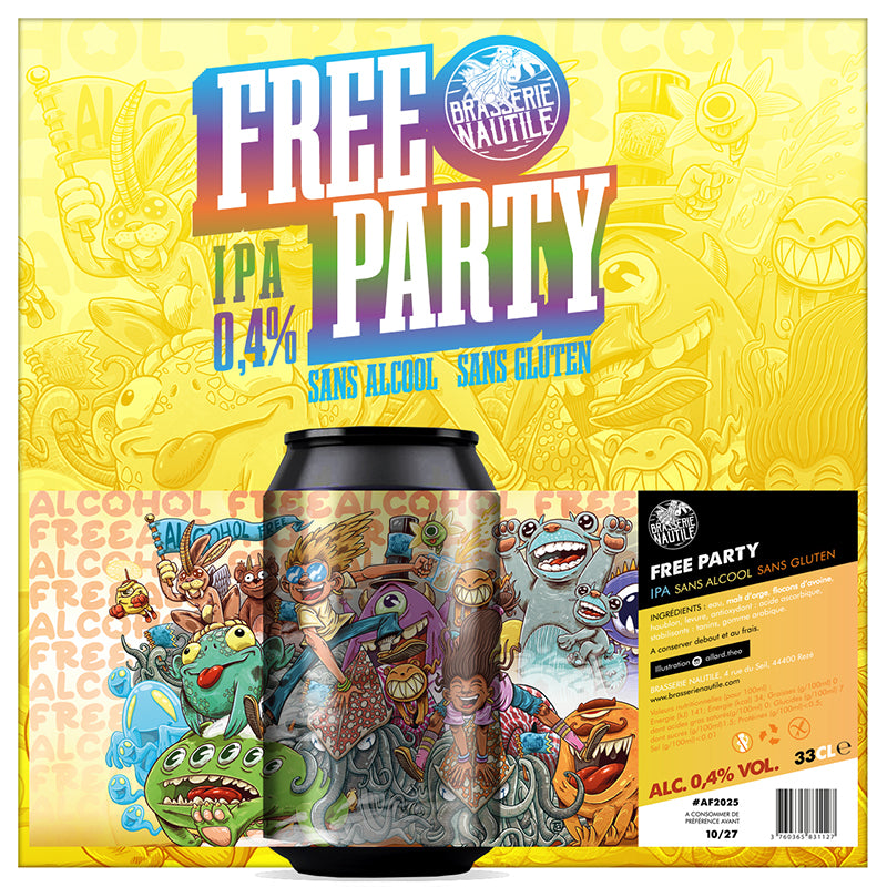 Nautile IPA beer without alcohol or gluten 0.4%